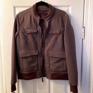 Mauve Quilted PrAna Bomber Jacket